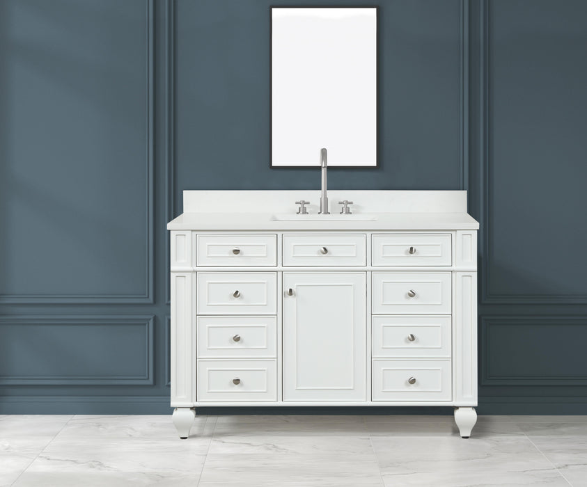 Winston 48" Single Sink Vanity with White Quartz Top