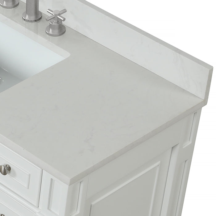 Winston 48" Single Sink Vanity with White Quartz Top