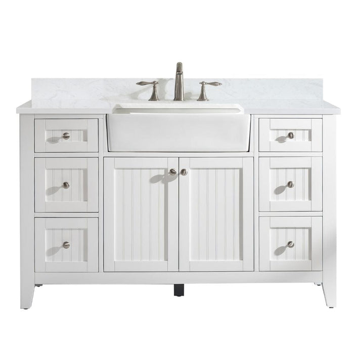 Design Element Burbank Transitional 54" Single Vanity in White