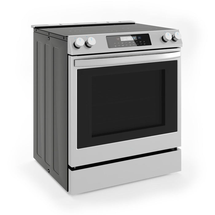 Midea 30-Inch Smart Slide-In Electric Range with 5 Elements, Wi-Fi Enabled, 6.3 Cu. Ft. Capacity, Standard Convection, Stainless Steel