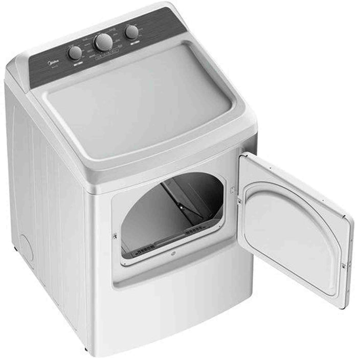 Midea - 7.0 CF Electric Dryer, Sensor Dry in White