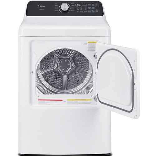 Midea 7.0 CF Electric Dryer, Sensor Dry in White