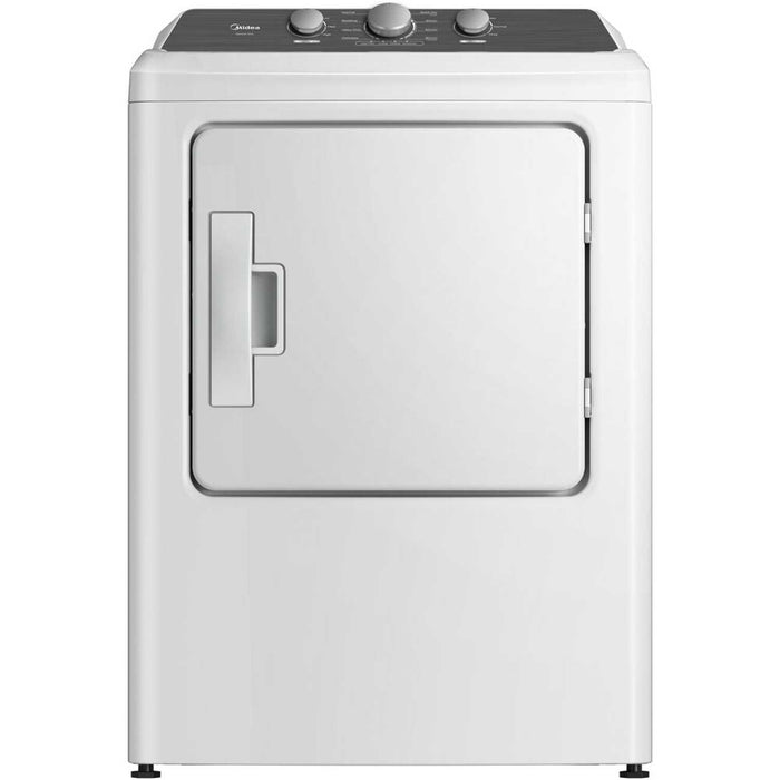 Midea - 7.0 CF Electric Dryer, Sensor Dry in White