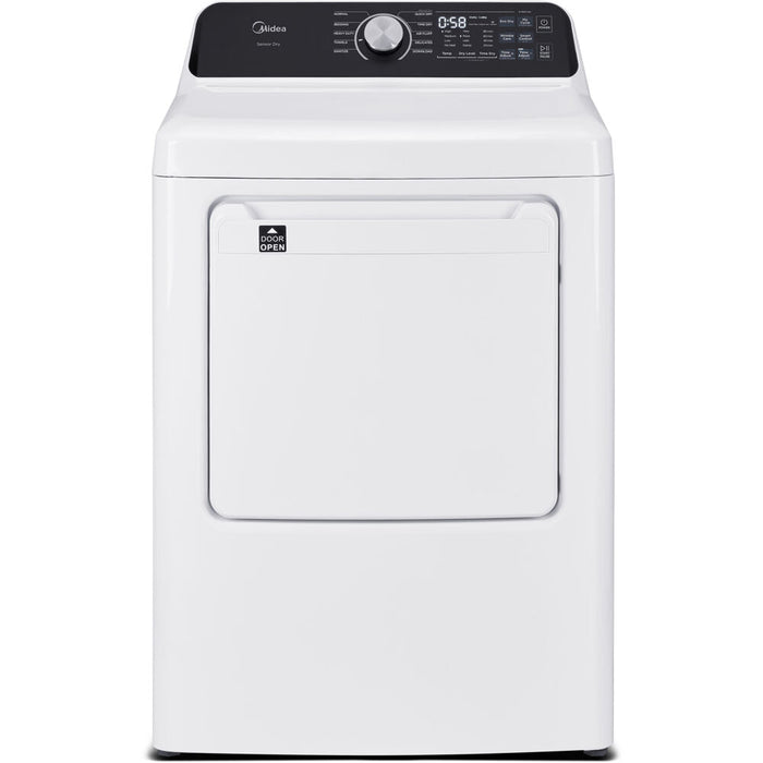 Midea 7.0 CF Electric Dryer, Sensor Dry in White