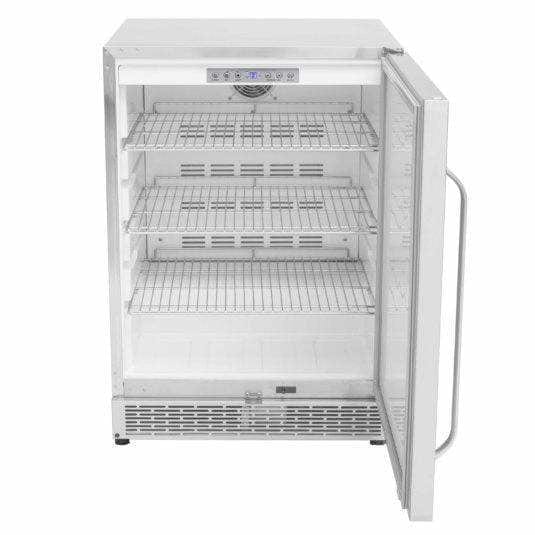 Whynter 24" Built-in Outdoor 5.3 cu. ft. Beverage Refrigerator Cooler with Full Stainless Steel Exterior, Lock, and Caster Wheels