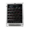 Whynter 24 inch Built-In 46-Bottle Undercounter Stainless Steel Wine Refrigerator with Reversible Door, Digital Control, Lock & Carbon Filter