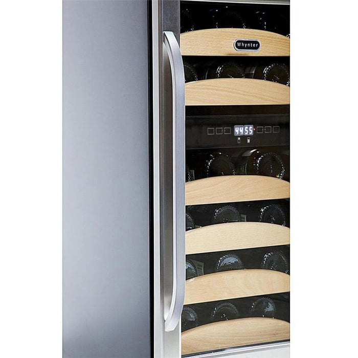 Whynter 28-Bottle Dual Temperature Zone Built-In Wine Refrigerator