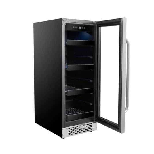 Whynter 12 inch Built-In 60 Can Undercounter Stainless Steel Beverage Refrigerator with Reversible Door, Digital Control, Lock and Carbon Filter