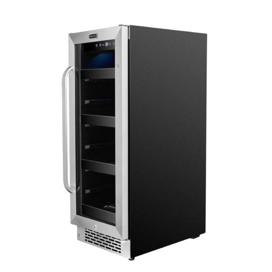 Whynter 12 inch Built-In 60 Can Undercounter Stainless Steel Beverage Refrigerator with Reversible Door, Digital Control, Lock and Carbon Filter