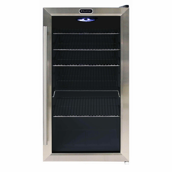 Whynter Beverage Refrigerator - Stainless Steel with Internal Fan