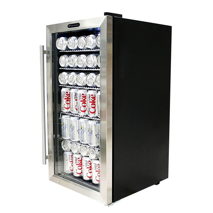 Whynter Beverage Refrigerator - Stainless Steel with Internal Fan