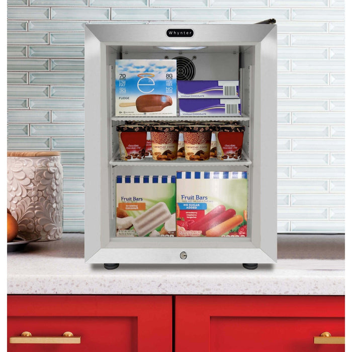 Whynter Countertop Reach In 1.8 cu ft Display Glass Door Freezer